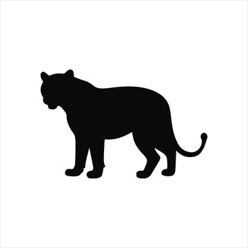 panther silhouette (middle right) &mdash; Panther Walking Silhouette