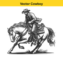 Western Cowboy Command: Reining Horse with Fierce Focus