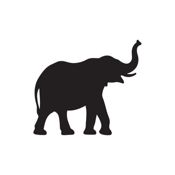 Walking Elephant Silhouette

