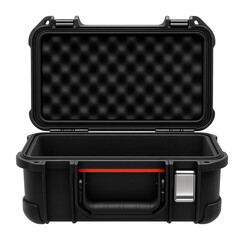 Heavy-duty camera case with foam padding and weather-sealed closure for outdoor use