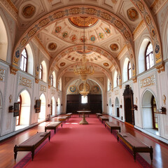 Interior from the Ancient Ottoman residence Topkapi Palace, served as the main residence and administrative headquarters of the Ottoman sultans