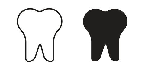 Tooth icon graphic doodle, sketch, outline drawing Vector illustration