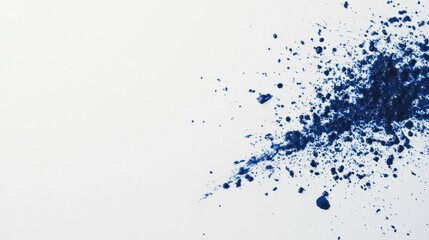 Abstract blue pigment splatters