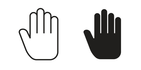 Stop icon graphic doodle, sketch, outline drawing Vector illustration