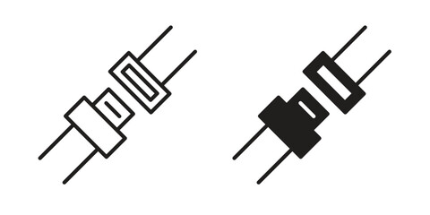 Seat Belt icon graphic doodle, sketch, outline drawing Vector illustration