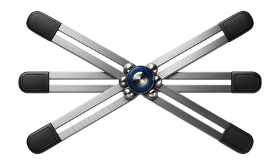 Multi-arm angle template tool with adjustable arms for tile installation in home renovation.