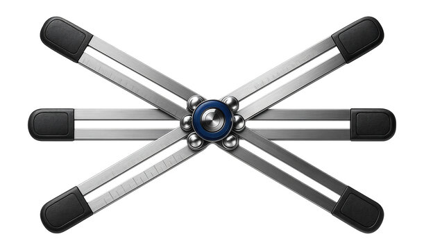 Multi-arm angle template tool with adjustable arms for tile installation in home renovation.