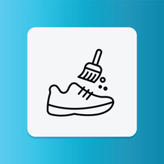 Shoe brush polish icon