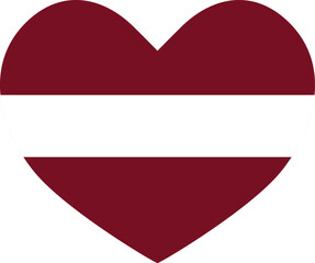 latvia heart shaped icon flag illustrator national