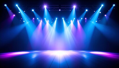 Vibrant Stage Lighting for Concerts Events Shows Performances.