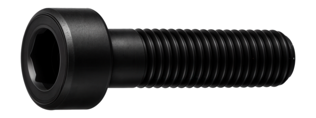 Socket-head grounding bus bar screw with a black oxide coating for an automotive repair garage.