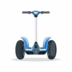 Stylish Blue Self-Balancing Scooter with Handlebars on a Clean White Background