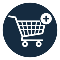 Add to Cart Icon – Black Shopping Cart Vector Illustration for E-commerce, Online Store Apps, and Website UI Design