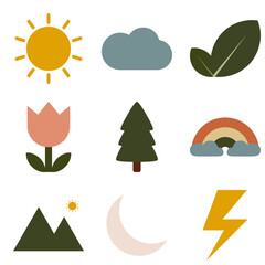 simple vector illustration of a set icon
