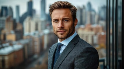 portrait of a handsome businessman