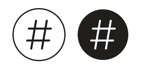 Fototapeta premium Hashtag icon graphic doodle, sketch, outline drawing Vector illustration