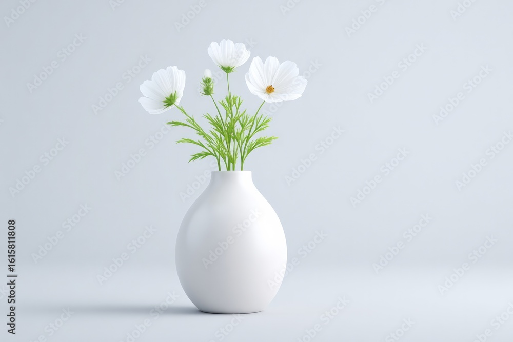 Aufkleber expansive white background with single colorful object elegantly centered emphasizing minimalism and