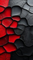 Abstract Red and Black Mosaic Tile Texture Pattern Background