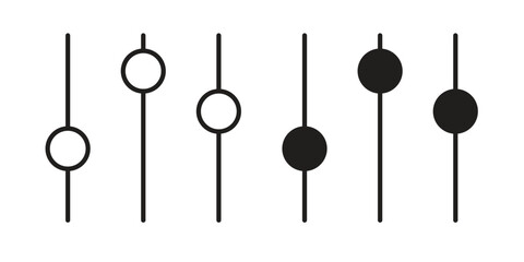 Equalizer icon graphic doodle, sketch, outline drawing Vector illustration