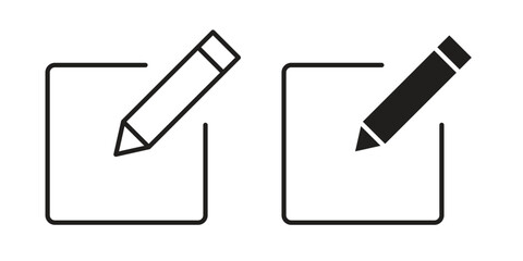 Edit button icon graphic doodle, sketch, outline drawing Vector illustration