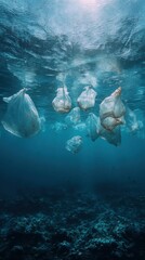 Stunning photo of pollution in Nature: plastic bags.