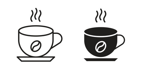Coffee icon graphic doodle, sketch, outline drawing Vector illustration