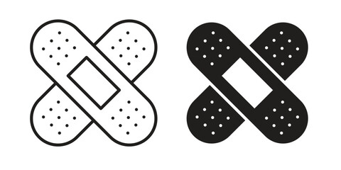 Bandage icon graphic doodle, sketch, outline drawing Vector illustration