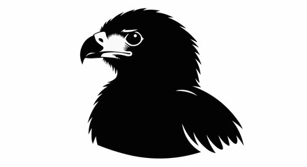 silhouette of a black eagle