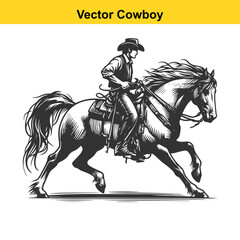 Western Cowboy Command: Reining Horse with Fierce Focus
