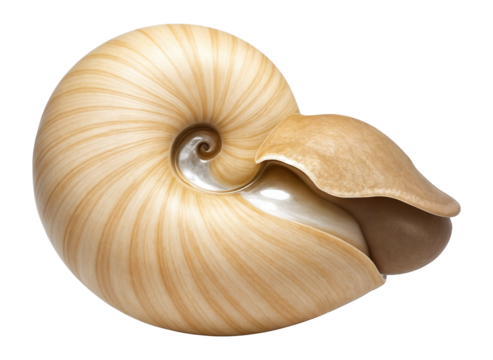 Nautiloid with a nautilus-like shell and visible growth lines