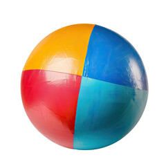 Brightly colored, round ball, four quadrants
