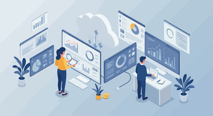 Business analytics and cloud computing in modern office environment