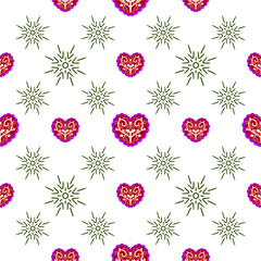 Flowers pattern and heat 