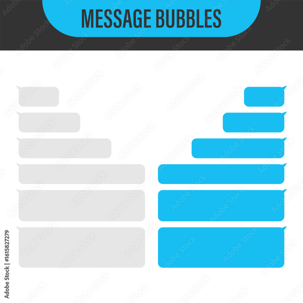 Poster messages bubbles. vector design template of message bubbles chat boxes. place your own text to the m