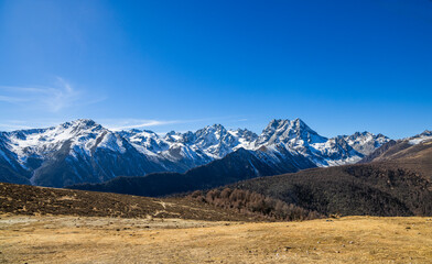 The landscape of Baima Snow Mountain in Yunnan