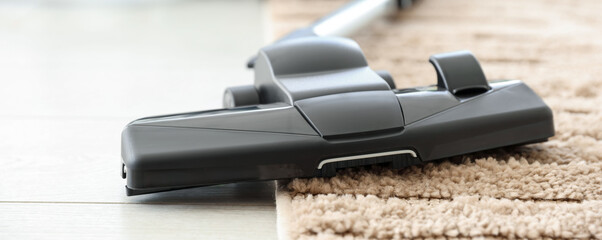 One vacuum cleaner on floor indoors, closeup