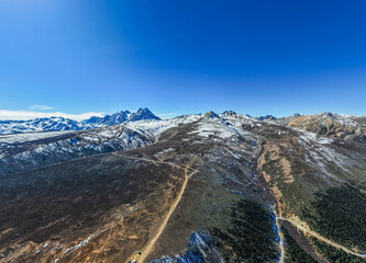 The landscape of Baima Snow Mountain in Yunnan