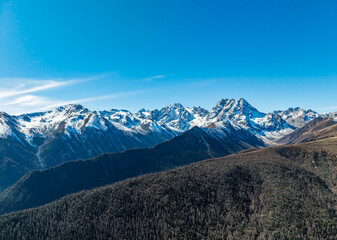 The landscape of Baima Snow Mountain in Yunnan