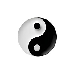 Harmony And Balance The Yin Yang Symbol isolated on transparent background Generative AI.