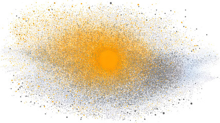 A Stunning Visualization of a Galaxy with Orange and Yellow Hues Against a Dark Background. The Image Shows a Detailed View of a Spiral Galaxy with