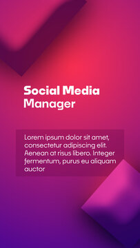 Social Media Manager Text Animation Template