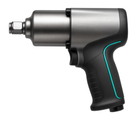 Pneumatic impact wrench with ergonomic grip and quick-release socket