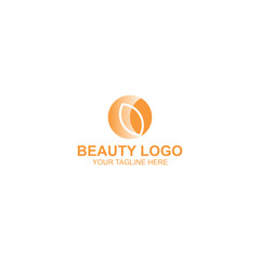 leaf logo design for beauty brand or business with creative illustration