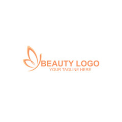 butterfly logo design for cosmetic or beauty brand with creative illustration