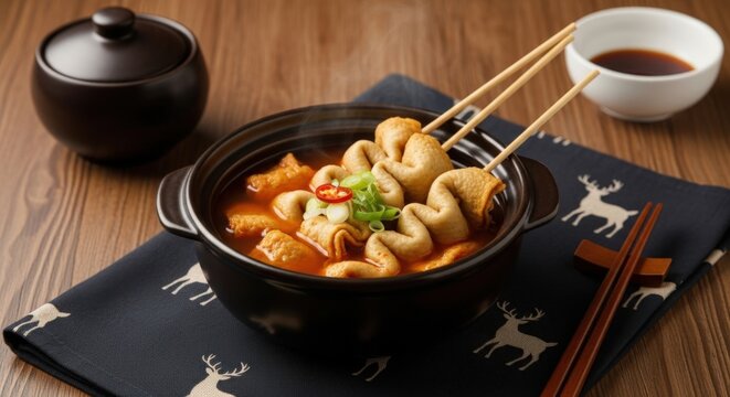 Korean cuisine spicy broth odeng
