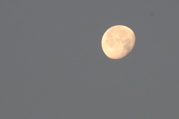 Celestial Orb: An awe-inspiring view showcases a captivating full moon, shining resplendently...