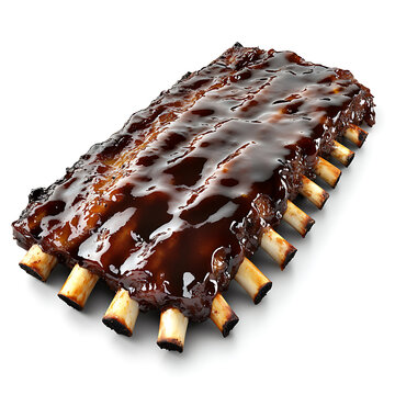 Grilled Ribs with Shiny Barbecue Sauce
