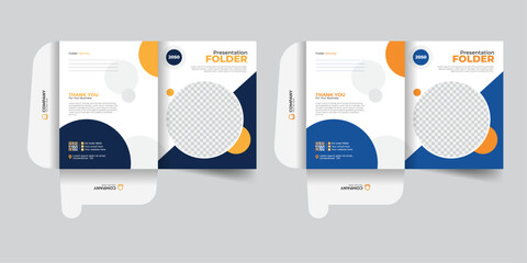 Professional and creative business presentation folders. Modern corporate folder template design. Unique file cases for real estate and office use.
