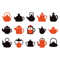 Elegant Teapot Icon Graphics