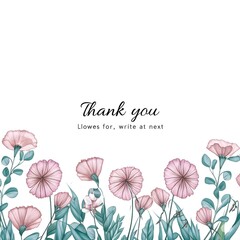 A Composition with fresh tropical leaves on color background with Thanks giving, left view, A captivating flat lay of lovely flowers against a light blue backdrop offering ample copy space for text.